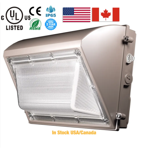 Stock in US Canada IP65 Epistar 60W 80W 100W 120W Photosensor LED Wall Lamps Interior